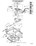 MACHINE BASE Diagram and Parts List for LA5460XPW5  Whirlpool Washer
