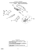 LATCH PARTS Diagram and Parts List for YKEMS307GW2  KitchenAid Microwave Oven Combo