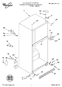 CABINET Diagram and Parts List for 8ET18NKXFW00  Whirlpool Refrigerator