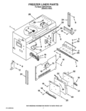 FREEZER LINER PARTS Diagram and Parts List for KBFC42FTS05  KitchenAid Refrigerator