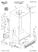 CABINET Diagram and Parts List for 6ED22ZRXDW00  Whirlpool Refrigerator