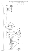 BRAKE AND DRIVE TUBE Diagram and Parts List for LSQ8500JT1  Whirlpool Washer