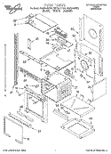 OVEN Diagram and Parts List for RMC305PDB1  Whirlpool Microwave Oven Combo