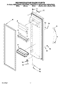 REFRIGERATOR DOOR PARTS Diagram and Parts List for KSRG22FTSS02  KitchenAid Refrigerator