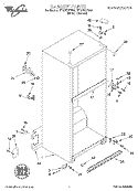 CABINET Diagram and Parts List for ET18PKXFN00  Whirlpool Refrigerator