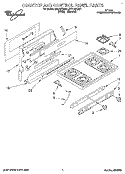 COOKTOP AND CONTROL PANEL, LITERATURE Diagram and Parts List for SF314PEAW1  Whirlpool Range
