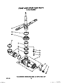 PUMP AND SPRAY ARM Diagram and Parts List for WU4400X1  Roper Dishwasher