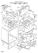 LINER Diagram and Parts List for GT22DMXJB01  Whirlpool Refrigerator