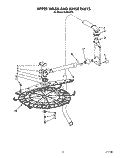 UPPER WASH AND RINSE Diagram and Parts List for KUDI220T5  KitchenAid Dishwasher