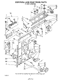 CONTROLS AND REAR PANEL Diagram and Parts List for LA6400XPW6  Whirlpool Washer