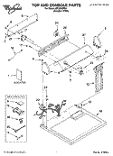 TOP AND CONSOLE PARTS Diagram and Parts List for LEC5000PQ1  Whirlpool Dryer