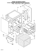 OVEN CHASSIS Diagram and Parts List for KERC700LBL0  KitchenAid Range
