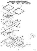 REFRIGERATOR SHELF PARTS Diagram and Parts List for GC5SHEXNB03  Whirlpool Refrigerator