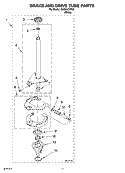 BRAKE AND DRIVE TUBE PARTS Diagram and Parts List for RAB2121PW3  Roper Washer