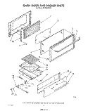 OVEN DOOR AND BROILER Diagram and Parts List for SF302BERW0  Whirlpool Range
