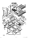 SHELF, OPTIONAL Diagram and Parts List for ET22RKXYW00  Whirlpool Refrigerator