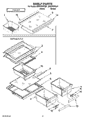 SHELF PARTS, OPTIONAL PARTS Diagram and Parts List for ER8VHMXTL01  Whirlpool Refrigerator