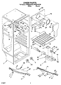 LINER PARTS Diagram and Parts List for ET8GTKXKT01  Whirlpool Refrigerator