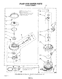 PUMP AND MOTOR Diagram and Parts List for DU7600XS1  Whirlpool Dishwasher