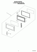 DOOR PARTS Diagram and Parts List for IMH16XVS0  Whirlpool Microwave