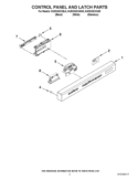 CONTROL PANEL AND LATCH PARTS Diagram and Parts List for KUDS30CXBL5  KitchenAid Dishwasher