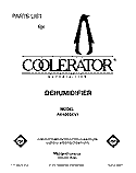 SECTION Diagram and Parts List for AK4000XV1  Whirlpool Dehumidifier