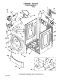 CABINET PARTS Diagram and Parts List for WED9051YW0  Whirlpool Dryer