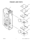 Part Location Diagram of WPW10476307 Whirlpool Freezer Bin