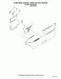 CONTROL PANEL AND LATCH PARTS Diagram and Parts List for KUDE70FVPA3  KitchenAid Dishwasher