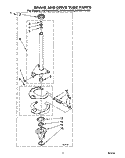 BRAKE AND DRIVE TUBE Diagram and Parts List for LSR6244AN0  Whirlpool Washer