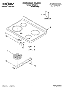 COOKTOP PARTS Diagram and Parts List for IES366RS2  Inglis Range