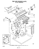 TOP AND CONSOLE, LITERATURE AND OPTIONAL Diagram and Parts List for LG9801XPW0  Whirlpool Dryer