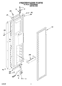 FREEZER DOOR PARTS Diagram and Parts List for KSSP48QMS00  KitchenAid Refrigerator
