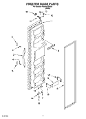 FREEZER DOOR PARTS Diagram and Parts List for RS25AFXMQ00  Roper Refrigerator