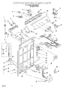 CONTROLS AND REAR PANEL Diagram and Parts List for 3LSR6233EQ0  Whirlpool Washer