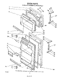 DOOR Diagram and Parts List for ET12PCXRWR0  Whirlpool Refrigerator