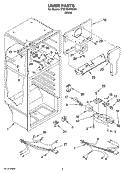 LINER PARTS Diagram and Parts List for CTB1821VRW01  Whirlpool Refrigerator