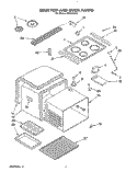 MAINTOP AND OVEN Diagram and Parts List for SES370XX0  Roper Range
