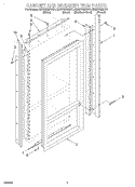 CABINET AND BREAKER TRIM Diagram and Parts List for KBRP36MHB01  KitchenAid Refrigerator