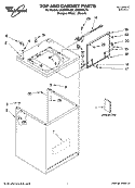 TOP AND CABINET PARTS Diagram and Parts List for LSQ9200LT2  Whirlpool Washer