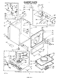 CABINET Diagram and Parts List for LG6811XPW0  Whirlpool Dryer