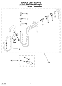 SPOUT UNIT PARTS Diagram and Parts List for KHWG160PCR0  KitchenAid Miscellaneous