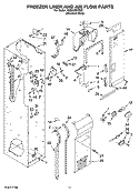 FREEZER LINER AND AIR FLOW PARTS Diagram and Parts List for KSSP42QTS02  KitchenAid Refrigerator