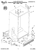 CABINET Diagram and Parts List for 8ED22PWXDG01  Whirlpool Refrigerator