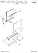 DOOR AND PANEL Diagram and Parts List for KUDM24SEWH3  KitchenAid Dishwasher