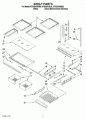 SHELF PARTS Diagram and Parts List for KFIS20XVWH00  KitchenAid Refrigerator
