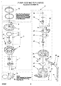 PUMP AND MOTOR Diagram and Parts List for KUDS23HY2  KitchenAid Dishwasher