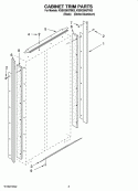 CABINET TRIM PARTS Diagram and Parts List for KSSO36QTX03  KitchenAid Refrigerator