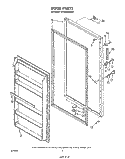 DOOR , LIT/OPTIONAL Diagram and Parts List for EV190EXSW00  Whirlpool Freezer