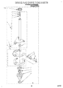 BRAKE AND DRIVE TUBE Diagram and Parts List for 6LBR7255BQ2  Whirlpool Washer